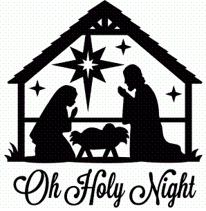 Simple Black & White Crib,O Holy Night 